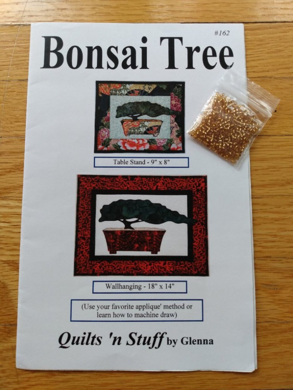 Vintage Bonsai Tree Wall Quilt Sewing Pattern Quilted Art Table Stand